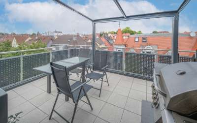In der Stadtmitte von Schwenningen - modernes Penthouse mit dem Blick über die Stadt