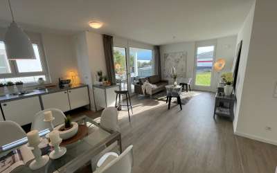 3,5-Zimmer-Neubau-Mietwohnung mit Terrasse und Gartenanteil
