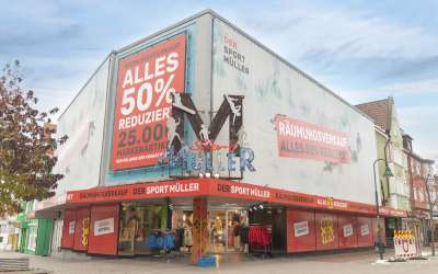 Ladenfläche in der Fußgängerzone von Schwenningen