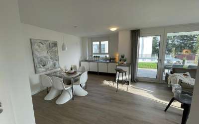3,5-Zimmer-Neubau-Mietwohnung mit Terrasse und Gartenanteil
