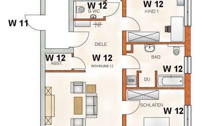 Viel Platz für Sonne, Esprit und chichi: 4,5 Zimmer Mietwohnung im Erstbezug zu vermieten!